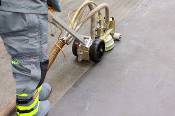 Aquablast Bodenreinigung Beton Ergebnis